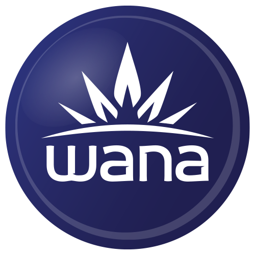 A circle version of the Wana logo