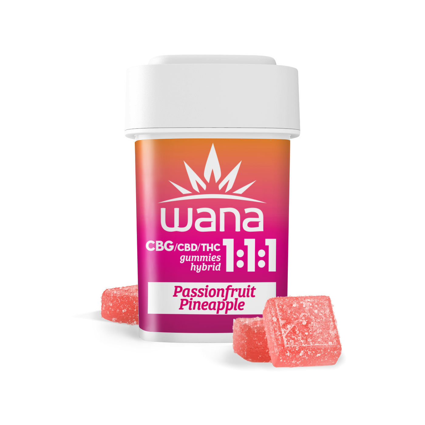 ハコニワカンパニーズ Passionfruit Pineapple 1:1:1 CBG/CBD/THC Gummies | Wana